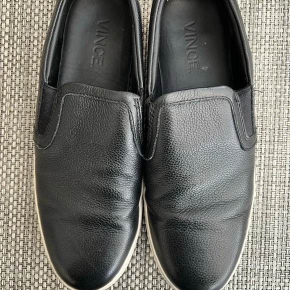 Vince | Shoes | Mens Vince Black Leather Slipons | Poshmark display picture 3